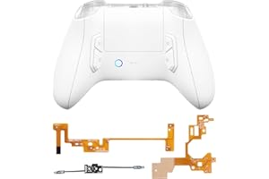 eXtremeRate Victor X Remap Kit for Xbox Series X/S Controller, 6 Profiles & White Redesigned Back Shell & Side Rails & 4 Back