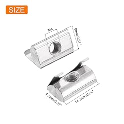 uxcell 20Pcs M4 T Nuts Roll in Spring, T Nut with