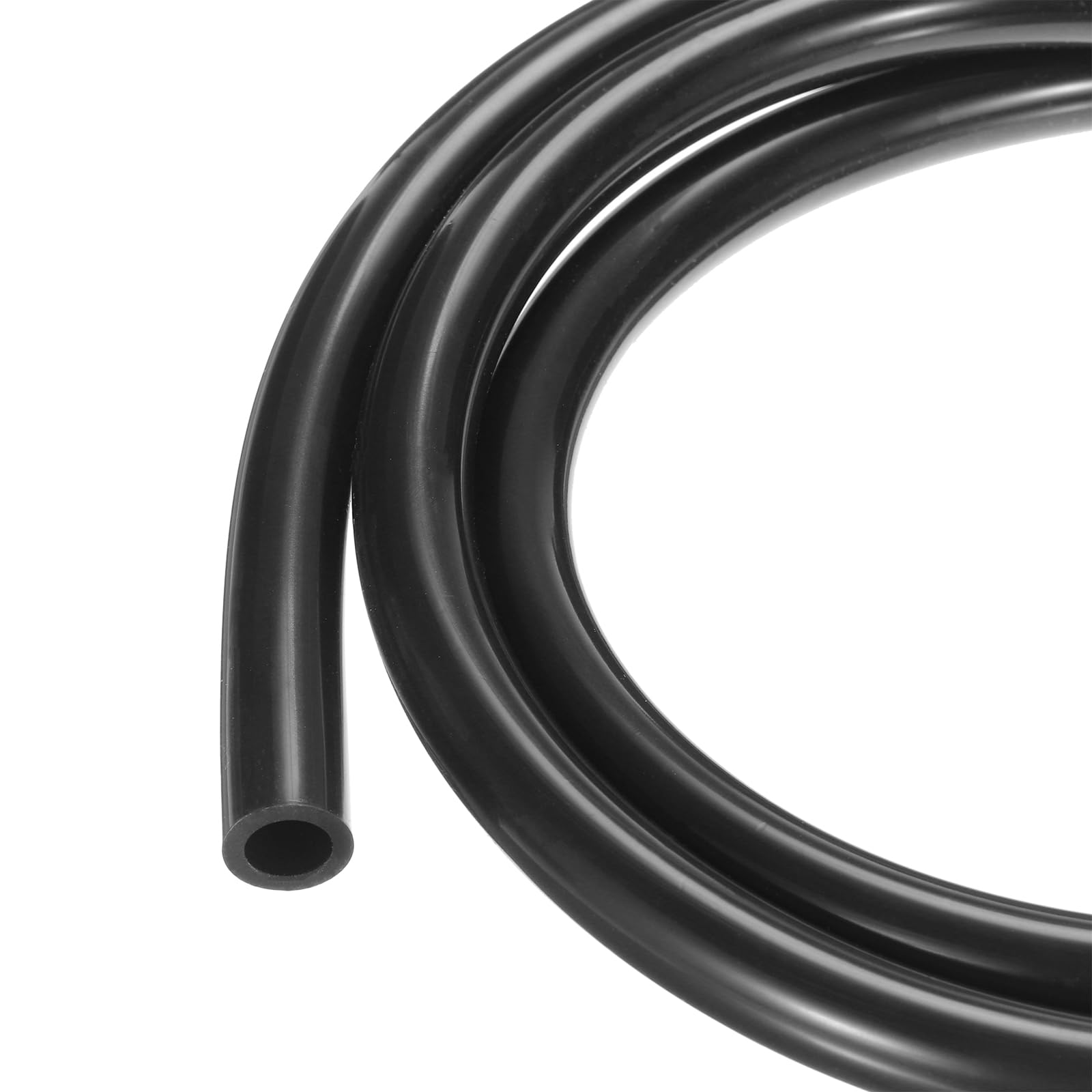 Rebower 10ft Silicone Tubing 9.5mm ID 14.3mm OD Black Industrial Plastic Tubing Pure Silicone Hoses for Pump Siphoning Draining Irrigation Brewing, 3/8" x 9/16"