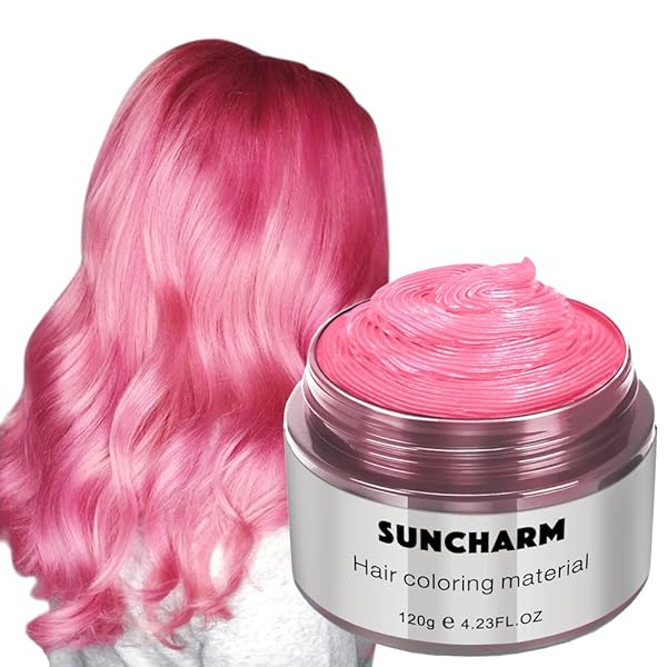TEMPORARY HAIR WAX COLOR PINK WASHABLE COLORED HAIR...