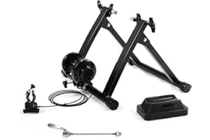 SPORFIT Magnetic Bike Trainer Stand for Indoor Riding, Quick Release Folding Exercise Bicycle Stationary Stand Trainers w/ 8 Levels Resistance,Steel Bike Workout Stand for 26”-28” Wheels