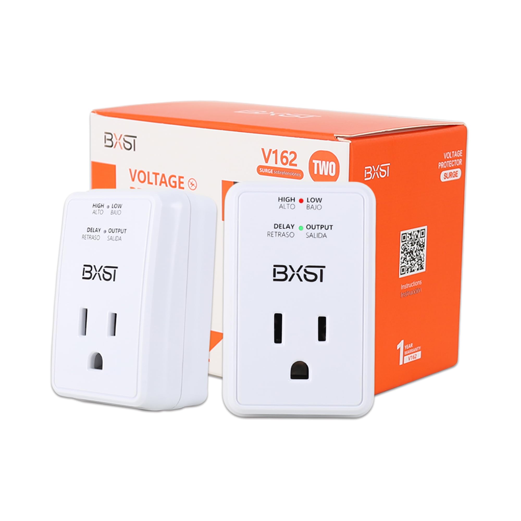 Photo 1 of [ETL Listed] BXST Single Outlet Surge Protector for Refrigerator Voltage Protection Mini Wall Outlet Surge Protector Plug in for Computer/TV/PC 140J 1200W?2 Pack?