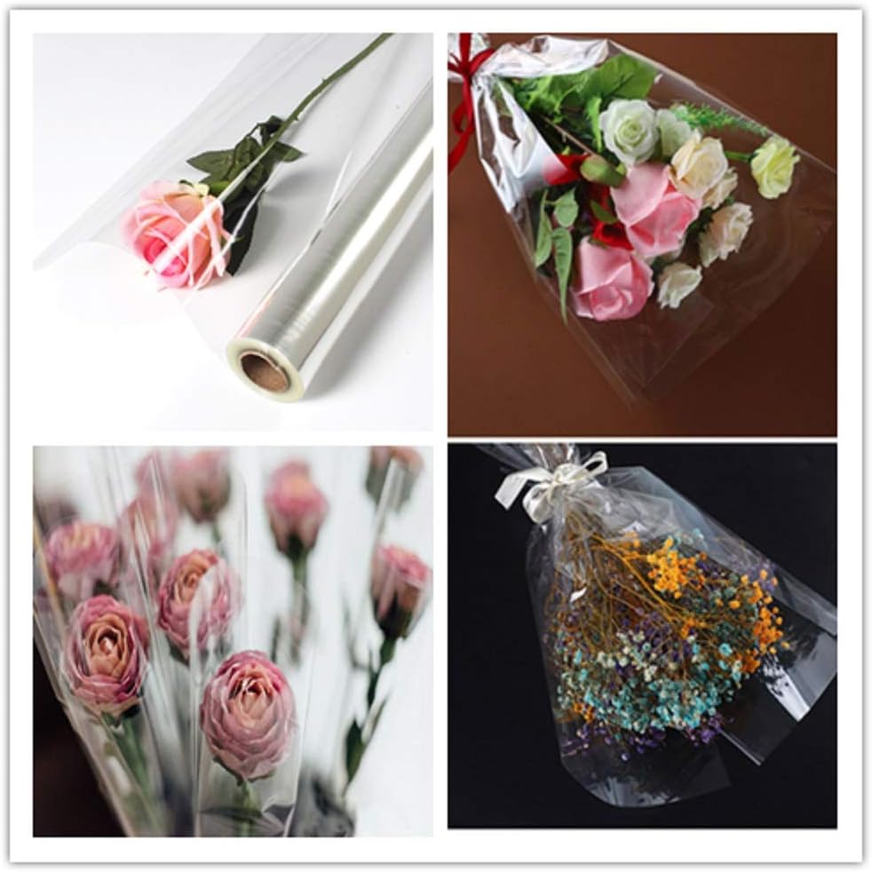 Clear Cellophane Wrap Roll 16" Inch 100' Ft for Gift Baskets Arts and Crafts Flowers Desserts Fruit Treats Wrapping & Decorating: Health & Personal Care
