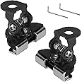 JawGrew 2 PCS Car Hood Light Bar Non-Destructive Fixing Bracket, Waterproof Adjustable Spotlight LED Work Light Base Buffer Fixed Column Mounting Bracket, Auxiliary Lighting Accessories (Black)