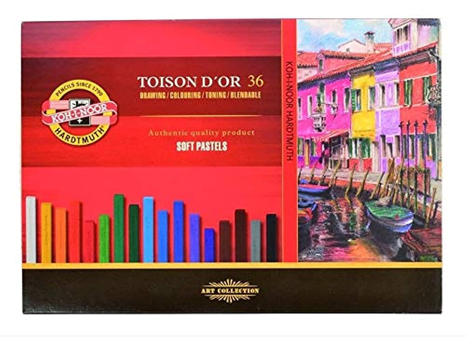 KOH-I-NOOR TOISON D'OR 8585 Artist's Soft Pastels (Pack of 36)