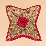 2 PCS Women's Large Satin Square Silk Feeling Hair Scarf 35 x 35 inches