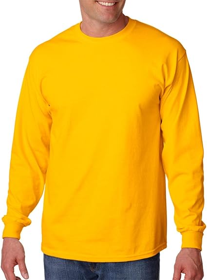 golden yellow long sleeve shirt
