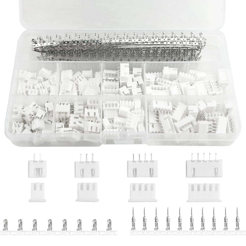 BGTXINGI 560Pcs Pin housing and Male / Female Pin Head Connector Adapter Plug Set(Compatible with 2.54mm JST-XHP2/3/4/5)