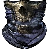 TERNNK Seamless Neck Gaiter Shield Scarf Bandana Face Mask Seamless UV Protection for Motorcycle Cycling Riding Running Headbands (A-013)