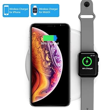 Amazon.com: COSOOS Cargador inalámbrico 2 en 1 Qi ...