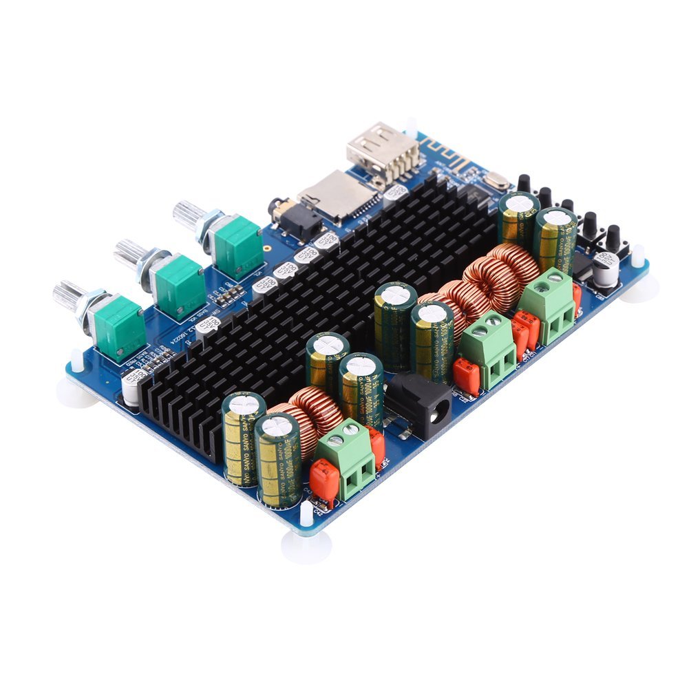 Power Amplifier Board,Digital 2.1 Channel Amplifier Board Bluetooth USB TF Input 50W+50W Stereo 100W Subwoofer Output
