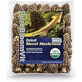 WildSap Emeralds Dried Morel Mushrooms - 3.14 oz (89g) Value Pack, Extra Clean Whole Morel Caps, Wild Harvested Dehydrated Gourmet Mushrooms for Steaks, Risotto &amp; Pasta