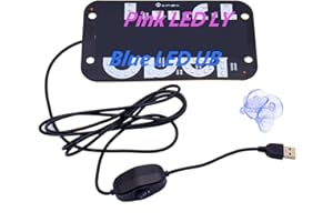 Generic Bright LED Light Signs for Car Windshield, Glow LED Sign Decal Stickers w. Suction Cups, USB Control, App Rider and Taxi Sign, Illuminated Decals for Vehicle Window (Blue/Pink), Black, PB-001