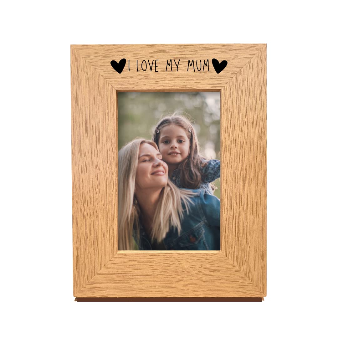 Second Ave Oak 6x4 Portrait Picture Photo Frame I Love My Mum Gift Mother's Day