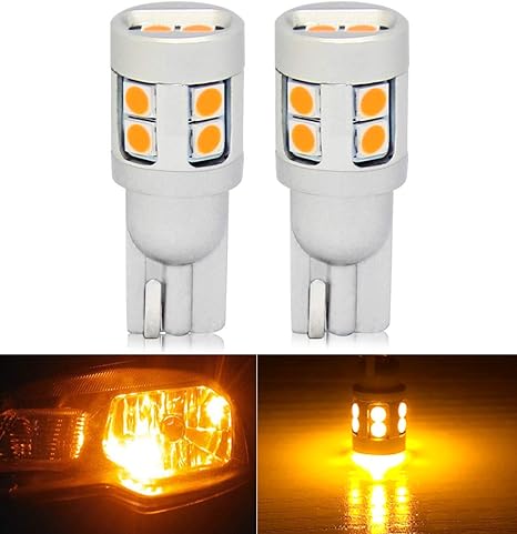 Amazon Co Jp T10 Led アンバー ナンバー灯 高輝度10lm 無極性 Dc9 32v 車用 T10 Led ポジションランプ ライセンスランプ コーナリングランプ T 10ソケット 車検対応 Canbusキャンセラー内蔵 日本製cspチップ 12連 電球色 クリアランスランプ ドアライト 5年保証 2個