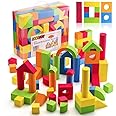 JaxoJoy Foam Building Blocks for Kids - 108 Piece EVA Foam Blocks for Toddlers - Large, Soft, Stackable - Toddler Bricks - Preschool Toys - STEM Gifts for Boys & Girls 3-5 4-8 Years Old