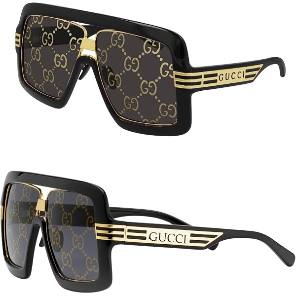 Gucci GG1307S GG Interlocking Logo Square-Shaped Non-Polarized