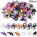 Boao 150 Pcs Halloween Spider Rings Skull Bat Ring Party Favors Fake Plastic Spider Ring Costume Accessories for Halloween Party Favors