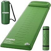 Camping Sleeping Pad, 3" Memory Foam Self-Inflating Mattress, Built-in Foot Pump &amp; Air Pillow, All-Season Insulated Mat, Noiseless Compact Roll-Up Bed for Car Traveling, Tent, Cot &amp; Backpacking