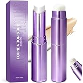 2 in 1 Facelove Changing Foundation Stick - Facelove Foundation Stick | with Built-In Soft Brush, Hydrating Full Coverage Face Love Foundation Stick for Mature &amp; All Skin Types, Natural (0.35OZ)