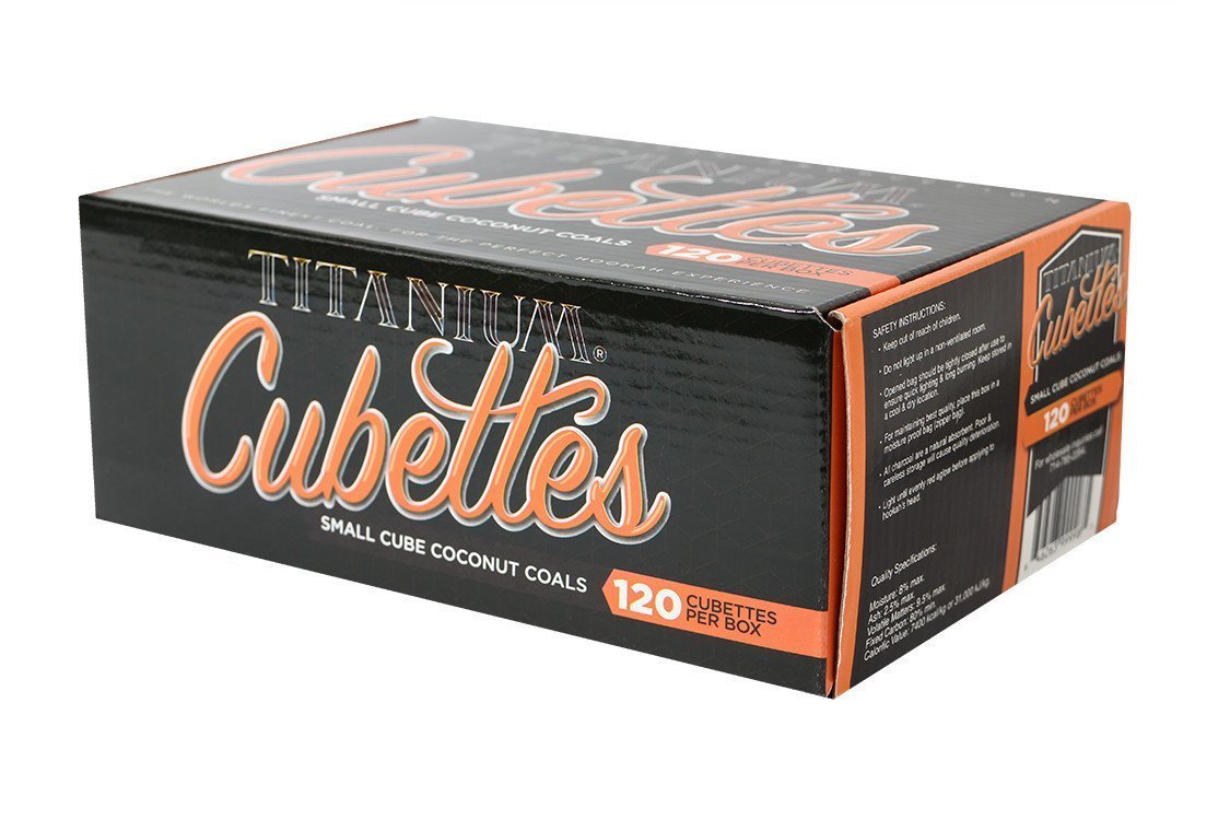 Buy Hookah John "CUBETTES BY TITANIUM COCONUT CHARCOAL Coal (Shisha