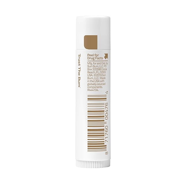SUN BUM SPF 30 MINERAL SUNSCREEN LIP BALM – HAWAII ACT 104 COMPLIANT (OCTINOXATE & OXYBENZONE FREE) – ZINC-BASED BROAD SPECTRUM UVA/UVB LIP PROTECTION – 0.15 OZ STICK