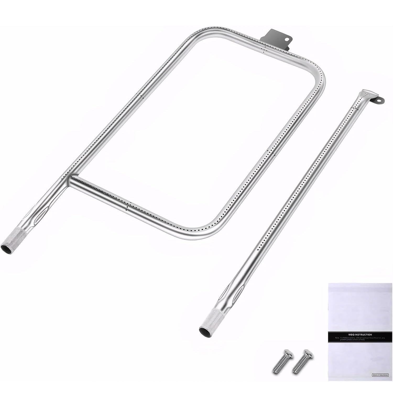 GFTIME 65032 Burner Tube for Weber Q300 Series Q300, Q320, Q3000, Q3200, 61.6CM x 26.4CM Stainless Steel Burner Set BBQ Gas Grill Replacement Parts Accessories for 404341, 57060001, 586002