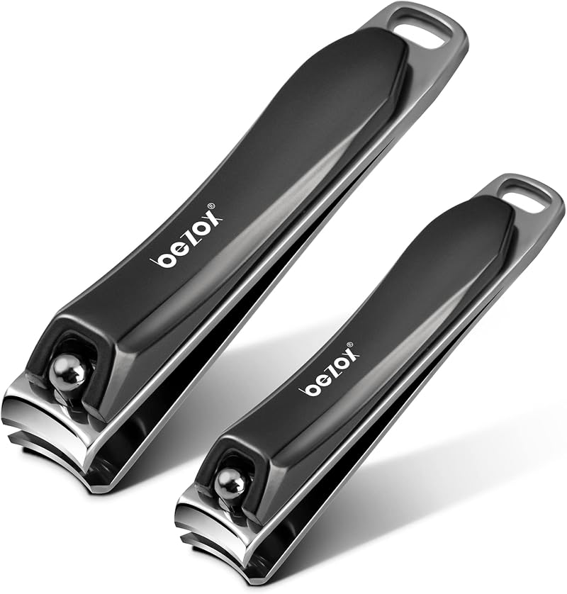 BEZOX Sturdy Nail Clipper Set Stainless Steel Ergonomic Ultra Sharp 2 in 1