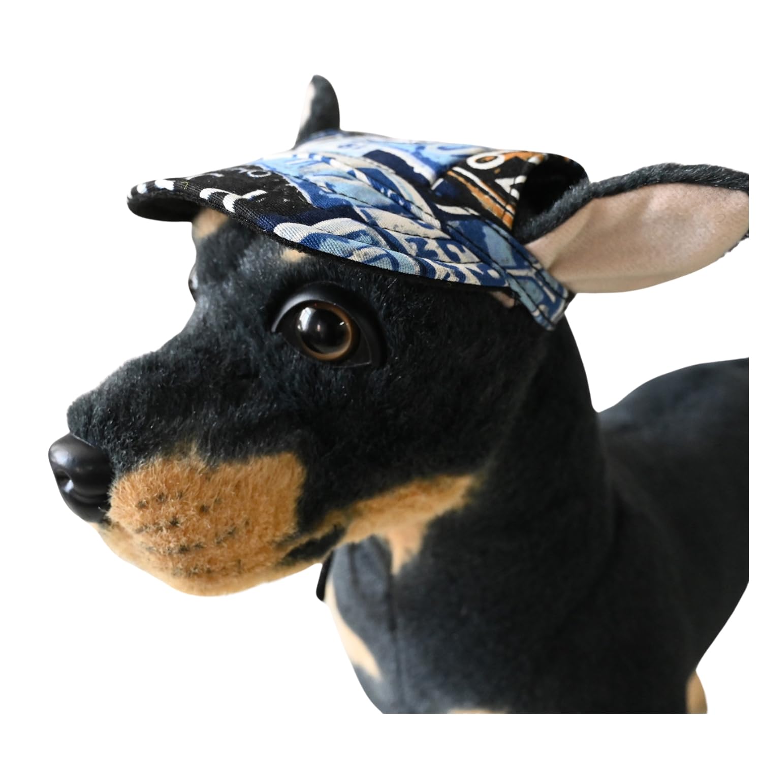 BT Bear Dog Hats,Casual Visor Pet Hats Dogs Baseball Sun Hats Sport Cap with Ear Holes and Chin Strap for Cats Small Dogs(Graffiti,S)