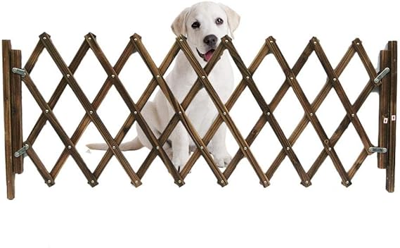 shewt Puerta carbonizada para Mascotas Puerta de Madera Maciza para