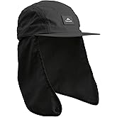 Tillak Chamisa Sun Hat, Lightweight Nylon 5 Panel Cap with Hide-able Neck Shade and Spring Cord