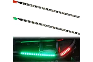 UCINNOVATE Boat Lights, LED Boat Bow navigation Lights for Marine Pontoon Kayak Yacht, 12V Power Light Strip Kit - Red and Gr