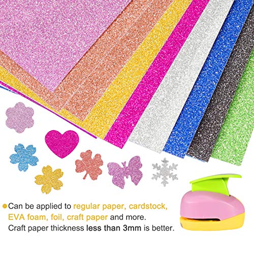 6 Pack Paper Craft Holes Punch Set 1 inch Kids Paper Puncher Hole