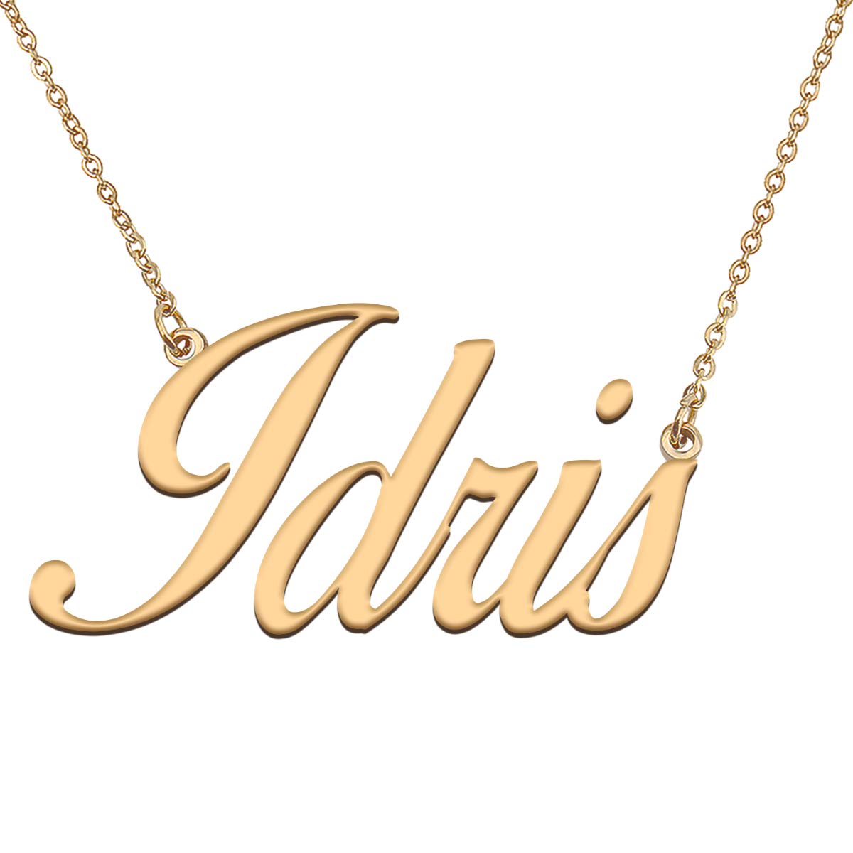 HUAN XUN Customized Custom Simple Any Name Necklace