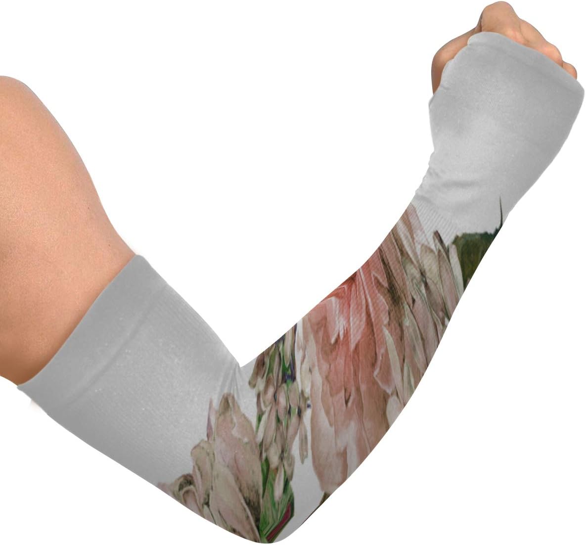 Mangas de brazo de compresión UV para hombres Ramo floral vintage