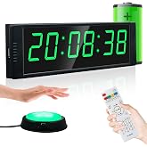 YZ Gym Timer Clock for Home Gym, Fitness Timer with Stopwatch Button, Large Digital Stopwatch Countdown Clock, 12/24H Digital Wall Clock