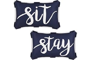 ASPMIZ Outdoor Pillow Covers 12 x 20 Inch, Waterproof Blue Lumbar Throw Pillows for Patio Porch Furniture Couch, Navy Decorative Cushion Cover, Spring Summer Pillow Cases for Sofa Chair Garden, Set of 2