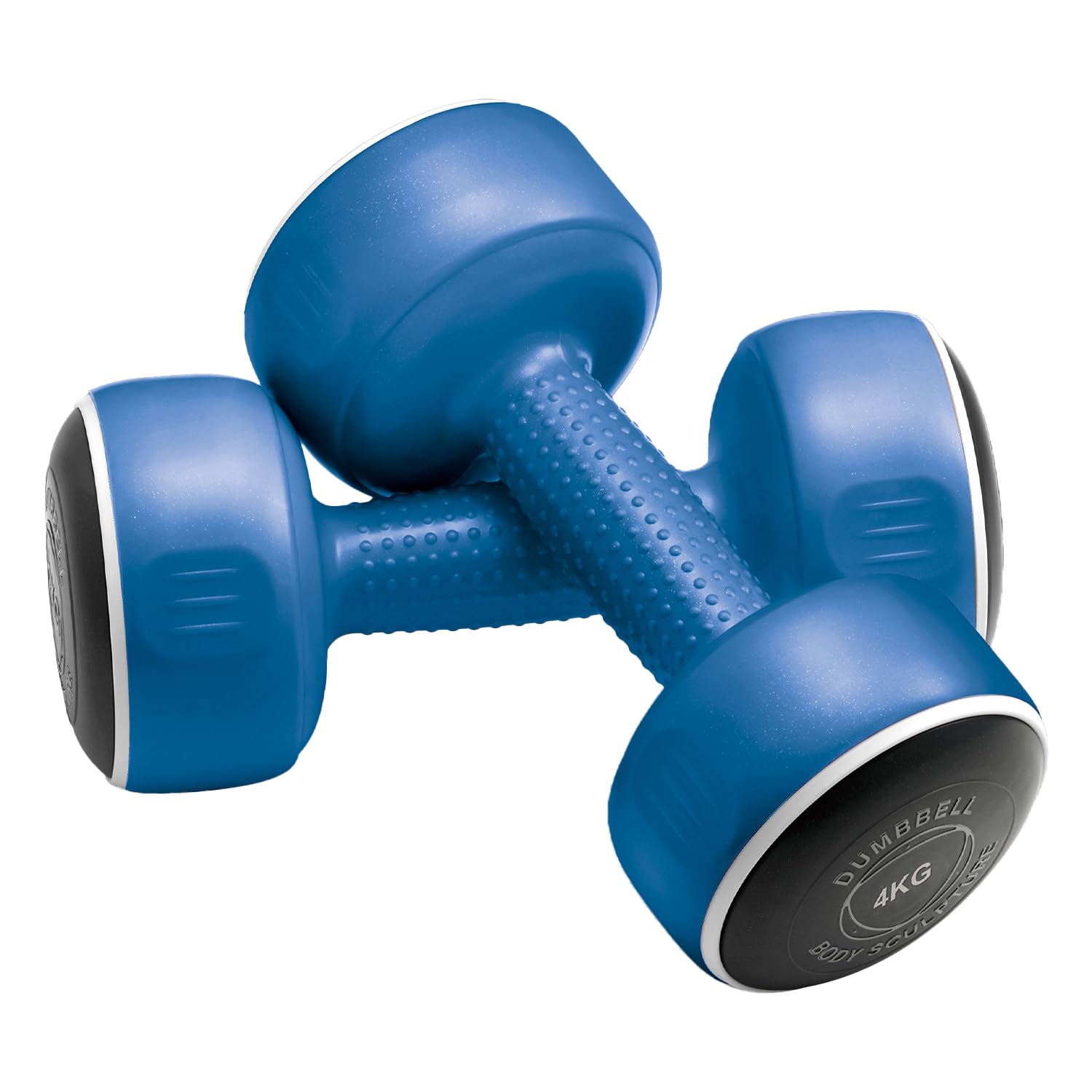 Body Sculpture BSD4 carta Football Smart Dumbells 2 x 4 KG (8KG Pair), Blue, 2x4KG