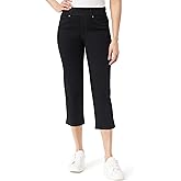 Gloria Vanderbilt Womens Shape Effect Pull on High Rise Straight Leg Capri Standard