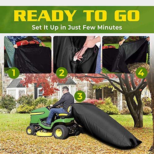 TODALE Lawn Mower Leaf Bag Fits Lawn Tractors Leaves Bag Big Capacity