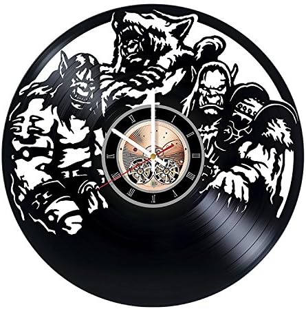 choma World of Warcraft Horde Handmade Vinyl Record Wall Clock - Living Room or Play Room Wall Decor - Gift Ideas for Father, Brother and Sister – Video Game Unique Art Design