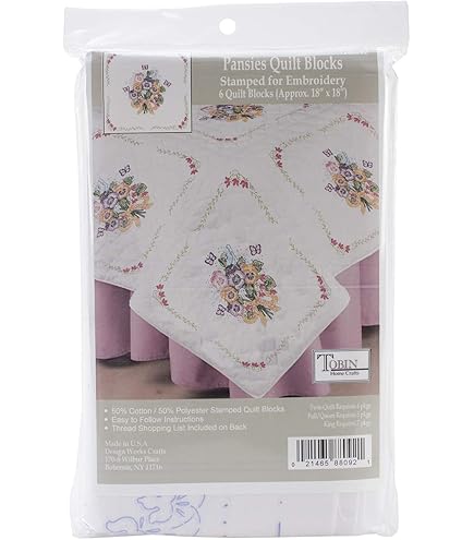 Blocs De Couette Blancs Thème Jack Dempsey – 9x9 Pouces, Lot De 12, Neufs