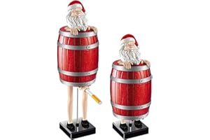 CHUBEI Funny Santa Claus in The Wooden Barrel Cigarette Dispenser Pop Up, Case Figurines Statue for Christmas Party Home Decor, Box, Holder Prank Toy Gift Man (Santa Claus)