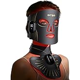Red Light Therapy for Face and Neck, 4 Modes Cordless Face Mask Light Therapy with Neck Masks, 850nm Infrared & Red Light Mask, 2000mAh Rechargeable Light Therapy Skin Care at Home (680 Beads)