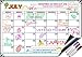 Flat Harmony Magnetic Whiteboard Calendar - 17x12 Monthly Dry Erase Board Planner for Refrigerators and Classrooms (3 Markers with Erasers Included)