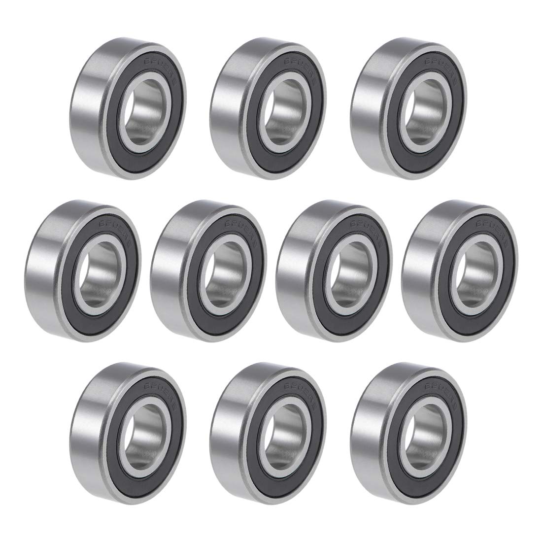 sourcing map 6202-5/8-2RS Deep Groove Ball Bearings 5/8-inch Inner Dia 35mm OD 11mm Bore Double Sealed Chrome Steel Z2 10pcs