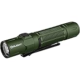 OLIGHT Warrior 3S 2300 Lumens Rechargeable Tactical Flashlight, Compact Dual-Switches LED Bright Light with Proximity Sensor, Powered by Customized Battery for Emergency and Searching (OD Green)