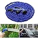 100FT Expandable Garden Water Hose With 7 Functions Sprayer-Blue (100FT)