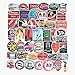 Jasion Stickers 55-Pcs PVC Decals of Vintage Travel & Hotel Waterproof Anti-Sunlight DIY Ideals for Water Bottles Motorbikes Cars Portable Luggages Phone Ipad Laptops