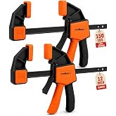 HORUSDY 12'' Bar Clamps for Woodworking, 2PCS Quick F Wood Working Clamps Sets, with 150 LBS Load Limit